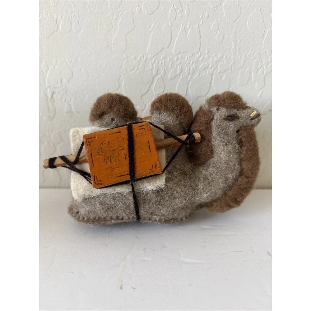 Vintage Felt Camel Art Handmade